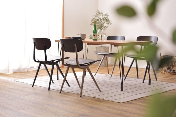 ダイニングチェア チェア 幅46×奥行50×高さ78cm ダイニング家具 完成品 組立不要 ブラック