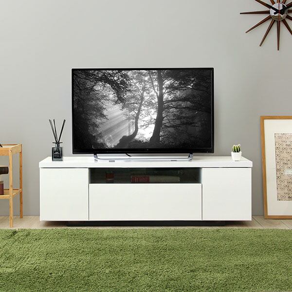 シンプルで美しいスタイリッシュなテレビ台 テレビボード 木製 幅120cm 日本製完成品 ガラス リビング