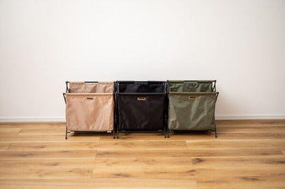 ストレージ フォールディングバスケットS 幅36.5×奥行40×高さ37.5cm リビング収納 薄型 折りたたみ スリム 完成品 スチール
