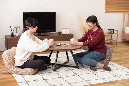 ラウンドテーブル L 幅75×奥行75×高さ40cm ローテーブル センターテーブル ミックス スチール