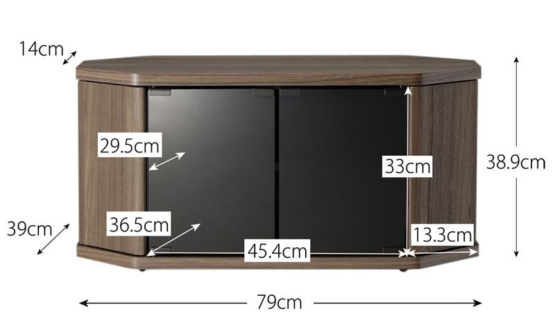 テレビ台 薄型コーナーロータイプテレビボード Venus ベヌス スモールタイプ 大容量