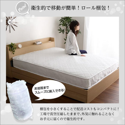ロール梱包片面仕様ポケットコイルマットレス セミダブルサイズ インテリア 寝具 収納 マットレス