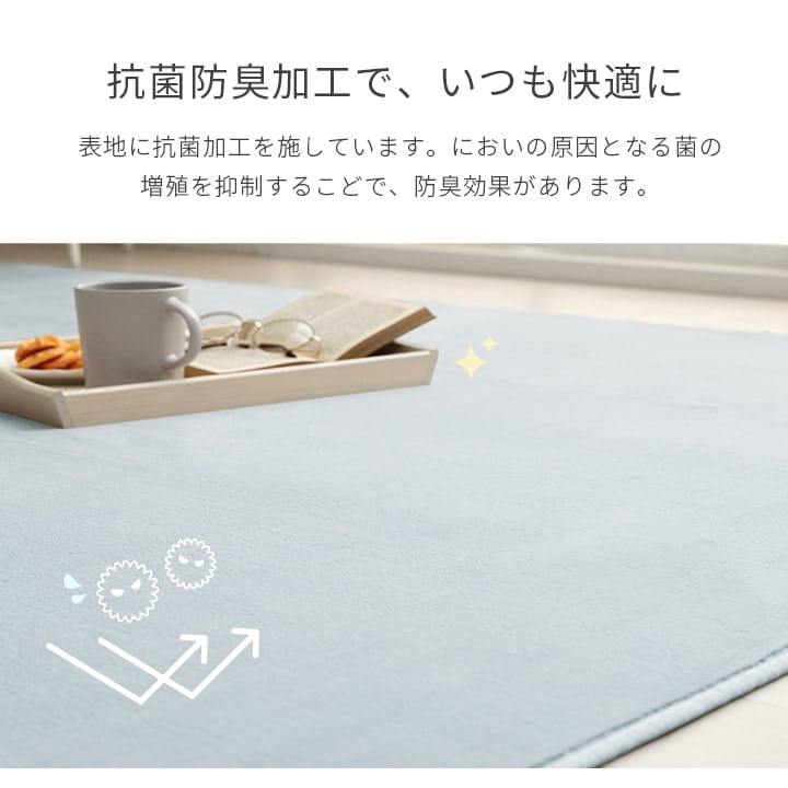 ラグ ピオニー 200×300cmPDBL パウダーブルー 200X30 200×300cm 絨毯