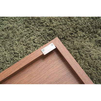 ミラーL 幅42×奥行6×高さ42cm 完成品 ウォールナット ホワイト