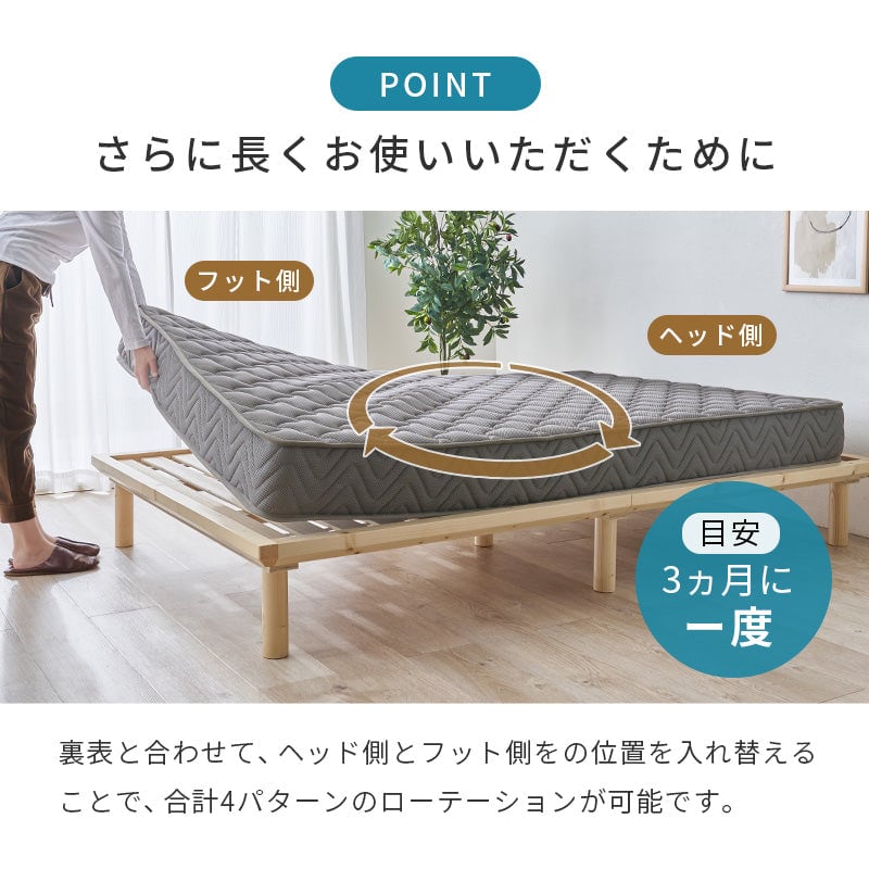マットレス シングル(両面ポケット) (約)幅97×奥行195×高さ20cm
