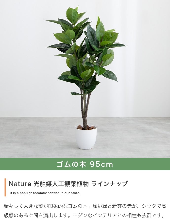 フェイクグリーン・オブジェ 高さ90cm Nature 光触媒人工観葉植物 パキラ