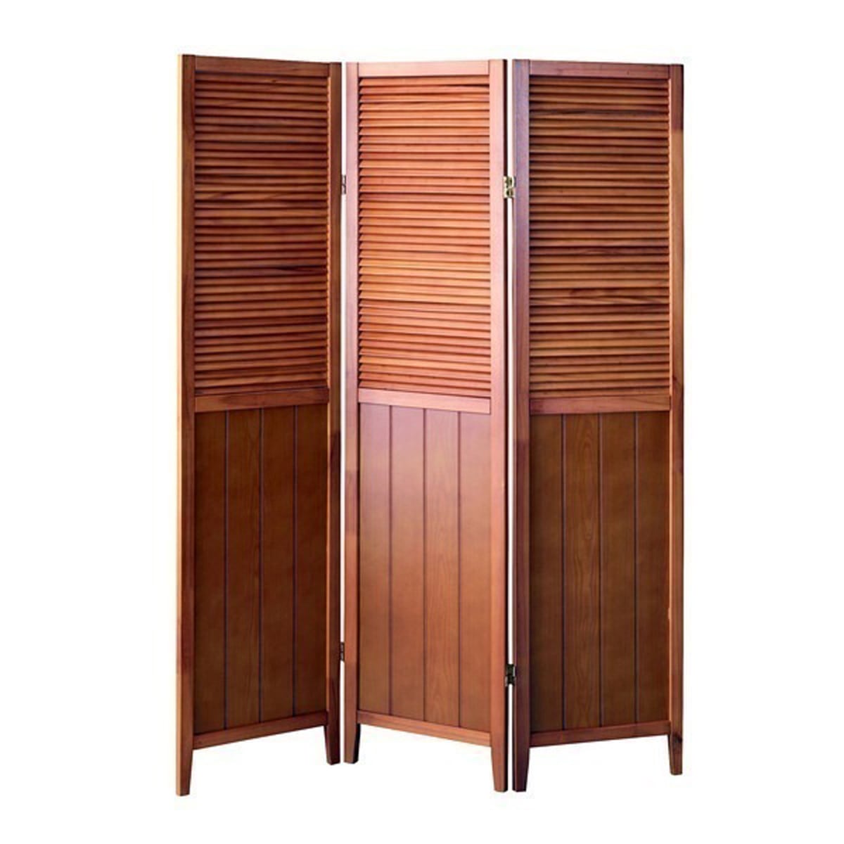 スクリーン 3連 幅40×奥行3×高さ160cm パーテーション 完成品 組立不要 ブラウン 全3色