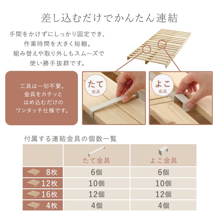 組み合わせ自由! 天然木 すのこパレットベッド 16枚入り パレットベッド すのこ ベッド 通気性