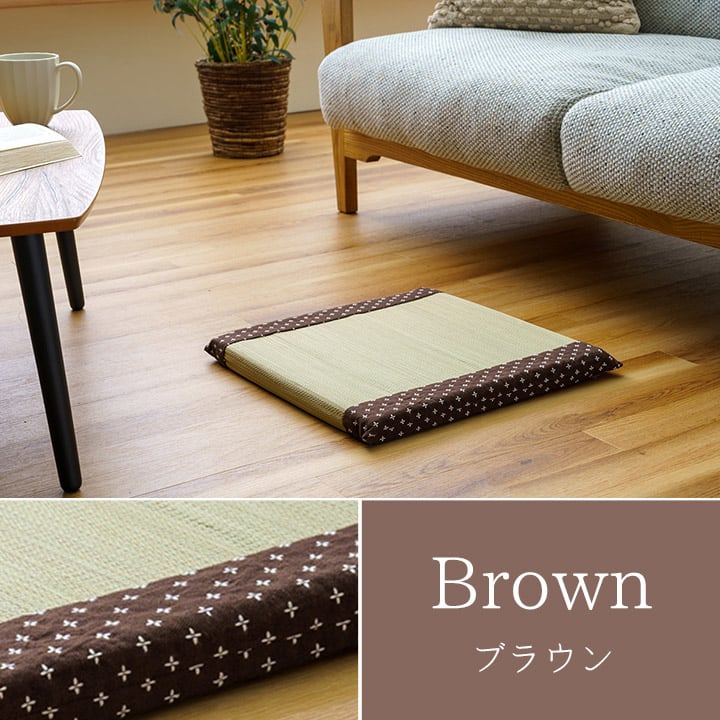 座布団 詩織 BE 40X40 40×40cm 日用品 ベージュ ブラウン グリーン ローズ 全6色