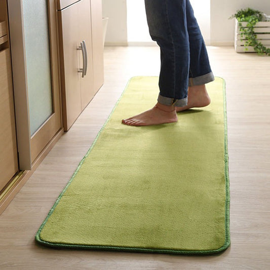 高密度フランネルマイクロファイバー・キッチンマットSサイズ(50×180cm)洗えるラグマット 寝具