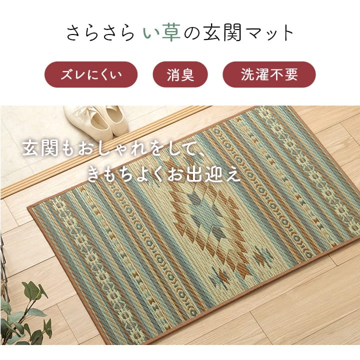 玄関マット Fピオス BE 70X120 70×120cm ラグマット カーペット ラグ 絨毯