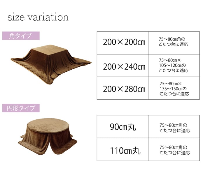 中掛け布団 フラリー 円形 BR 110 110cm丸 こたつ こたつテーブル こたつセット コタツ