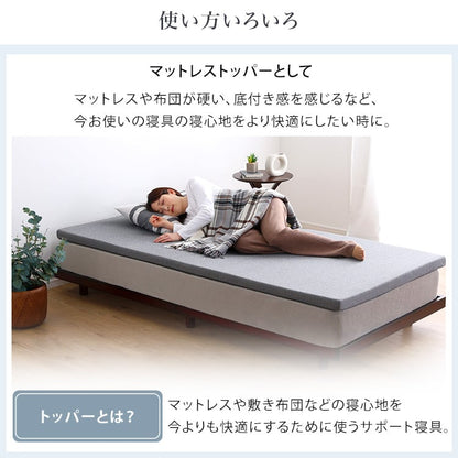 高反発ウレタンマットレス (キング) キング 洗えるカバー マットレストッパー 敷布団 高反発 硬め