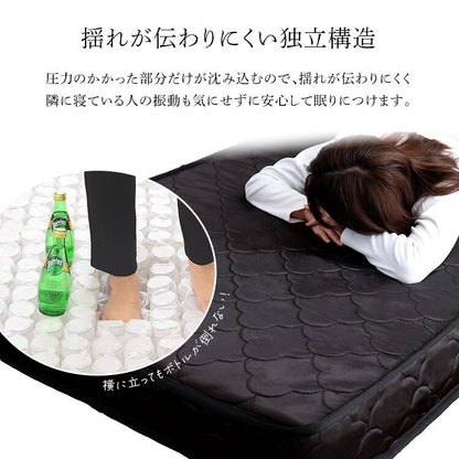夫婦 カップル パイン材高さ2段階調整脚付きすのこベッド ポケットコイルマットレスセット(ダブル)