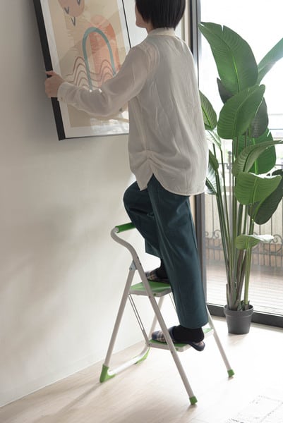 スツール ステップ台 幅39×奥行54×高さ76cm オットマン 腰掛け 2段 折りたたみ 折り畳み