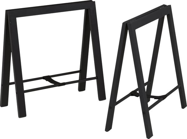 ディスプレイ テーブル脚 2脚組 幅65×奥行36×高さ67cm リビング収納 完成品 ブラック スチール