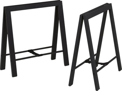 ディスプレイ テーブル脚 2脚組 幅65×奥行36×高さ67cm リビング収納 完成品 ブラック スチール