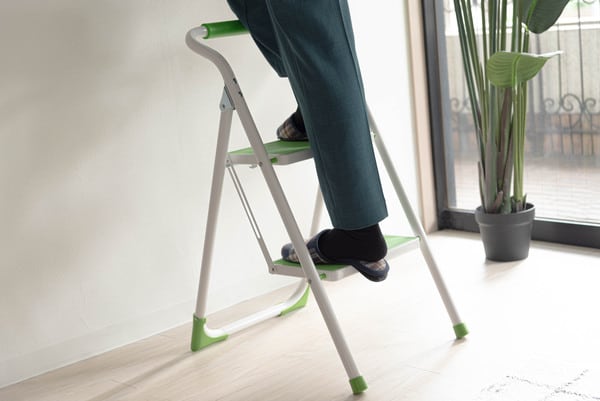 スツール ステップ台 幅39×奥行54×高さ76cm オットマン 腰掛け 2段 折りたたみ 折り畳み