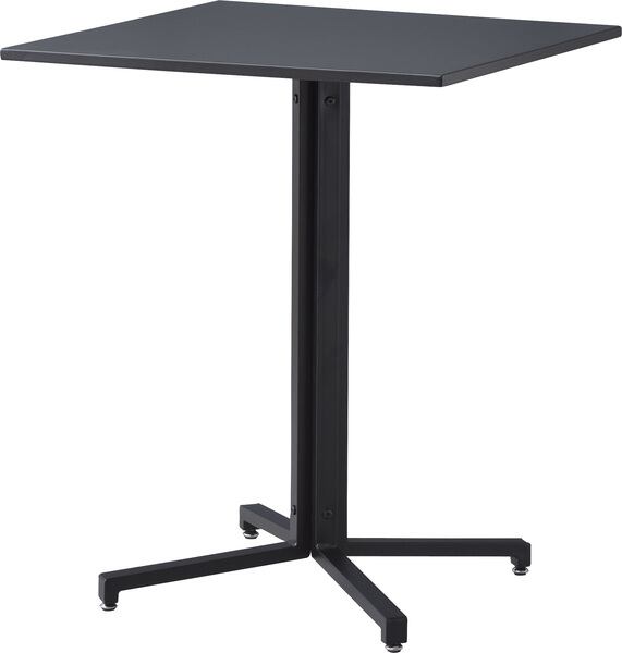 ダイニングテーブル スクエア 幅60×奥行60×高さ73cm ダイニング家具 ブラック スチール