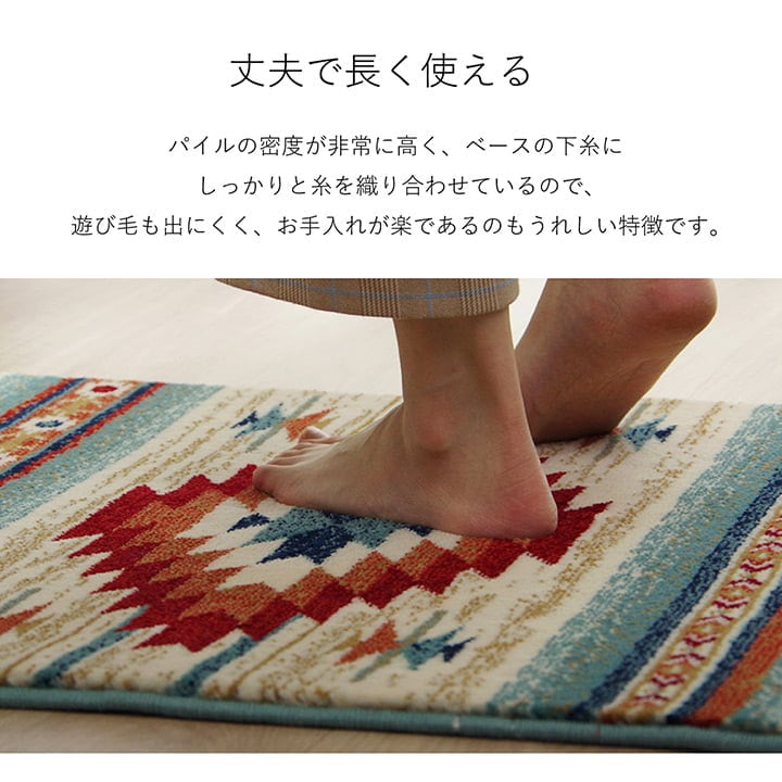 玄関マット ピオス BL 70X120 70×120cm ラグマット カーペット ラグ 絨毯 マット