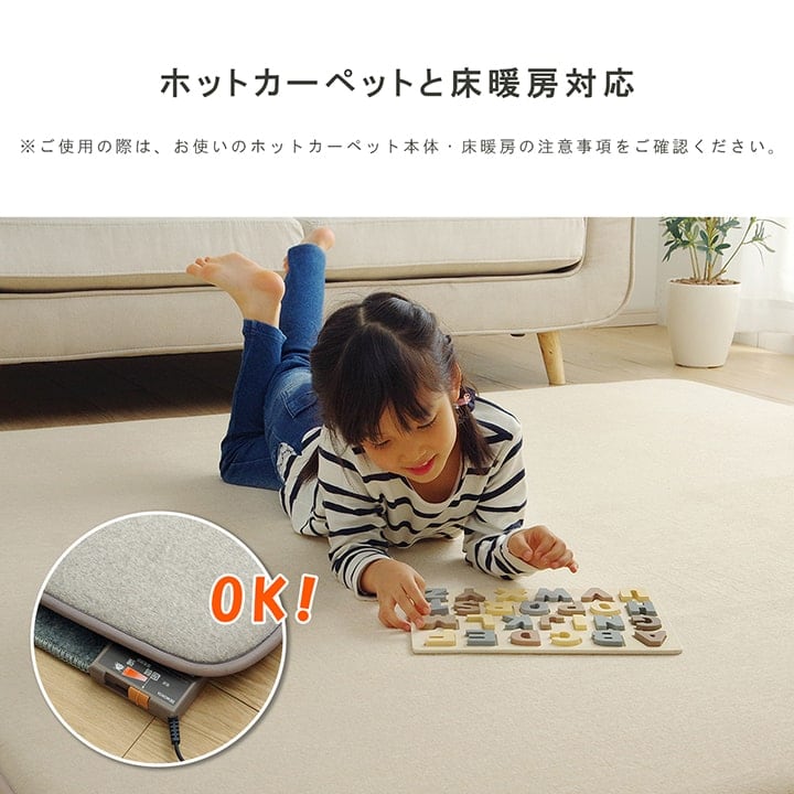 ラグ SARARI 約2畳用 BE 185X185 185×185cm ラグマット カーペット 絨毯