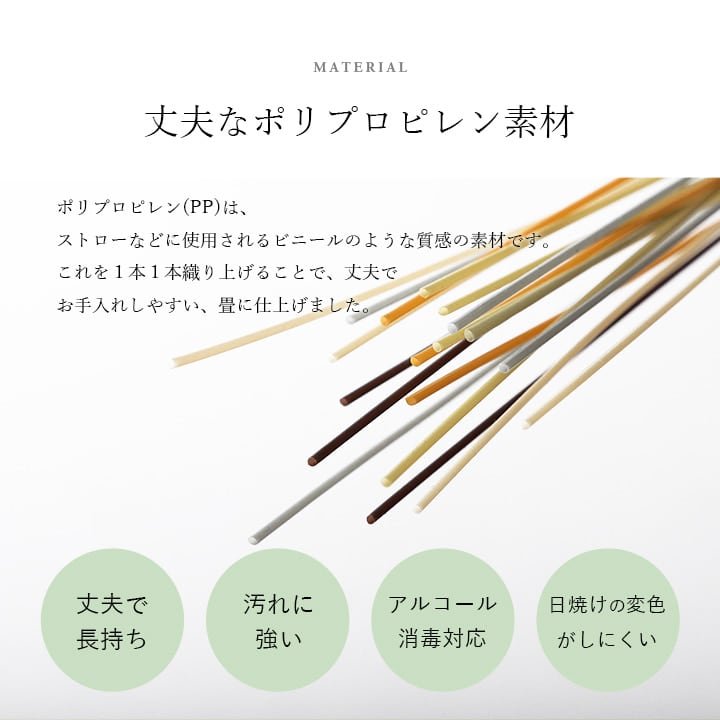置き畳 ミーサ 半畳 BR 70X70 70×70×2cm ラグマット カーペット ラグ 絨毯