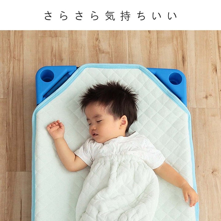 キッズ 敷パッド BL 58×101cm 日用品 ブルー ピンク 全2色 寝具