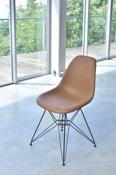 ダイニングチェア 幅47×奥行55×高さ83cm ダイニング家具 ブラウン ダークグレー レザー