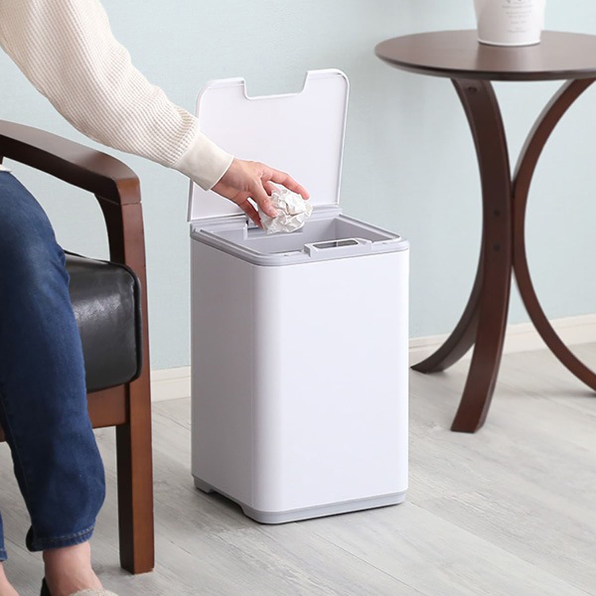 縦開き10L自動開閉ゴミ箱 自動開閉ゴミ箱 ダストボックス 縦開き プラスチック センサー感知 軽量