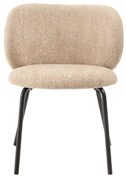 ダイニングチェア 幅56×奥行56×高さ73cm ダイニング家具 ベージュ グレー シンプル スチール