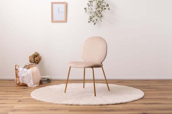 ダイニングチェア 幅49×奥行53×高さ76cm ダイニング家具 ベージュ グレー 背もたれ スチール