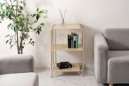 ストレージ シェルフ 幅47.5×奥行36.5×高さ73cm リビング収納 3段 完成品 スチール