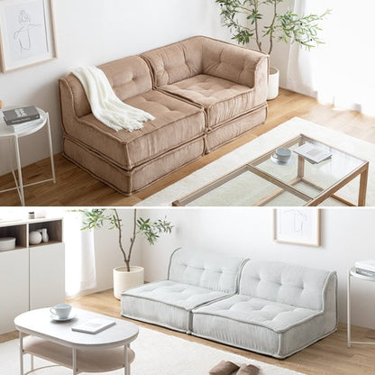 ソファー 1人掛け 2点セット Chouchou 1人掛け+コーナーフロアソファ 一人掛け 完成品 天然木