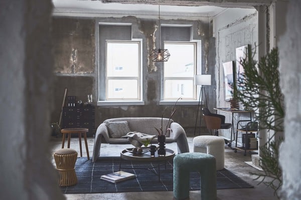 ラウンド収納スツール 幅45×奥行45×高さ37cm スツール オットマン 腰掛け 完成品 組立不要