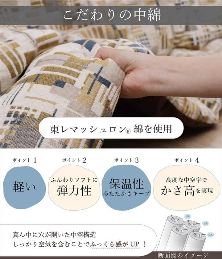 掛布団 エネル 長方形 NV 200X250 200×250cm こたつ こたつテーブル コタツ