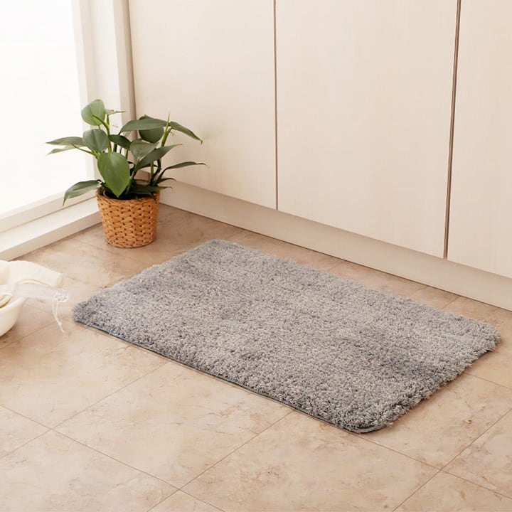 玄関マット ふんわりシャギー GN 45X75 45×75cm ラグマット カーペット ラグ 絨毯