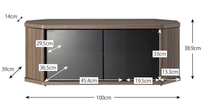 テレビ台 薄型コーナーロータイプテレビボード Venus ベヌス スモールタイプ 大容量