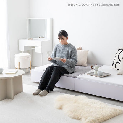 マットレス シングル Slib すのこローベッド ボンネルマットレス付き ベッドマットレス 敷布団 幅100.6×奥行198.6cm 天然木