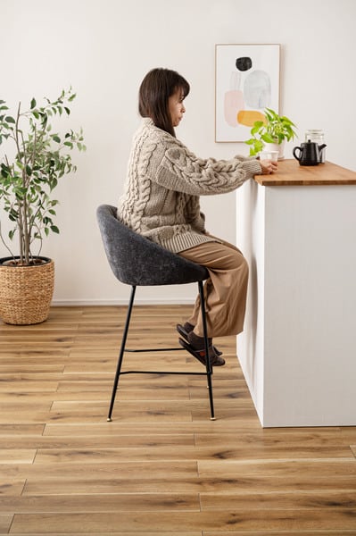ダイニングチェア ハイチェア 幅50×奥行51×高さ89cm ダイニング家具 ダークグレー スチール