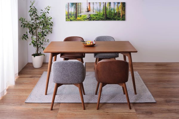 カラメリ ダイニングテーブル 幅150×奥行80×高さ72cm ダイニング家具 ブラウン ナチュラル