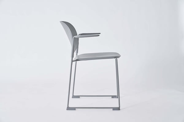ダイニングチェア アームチェア 幅66×奥行56×高さ78.5cm ダイニング家具 グレー ホワイト