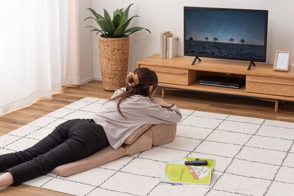 フロアチェア TV枕座布団付M 幅40×奥行48×高さ27cm ダイニングチェア 回転チェア