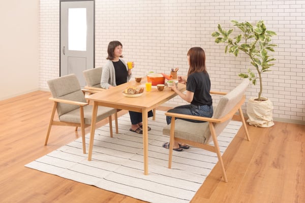 ダイニングチェア リズ ソファ 幅117×奥行70×高さ80cm ダイニング家具 2人掛け 二人掛け