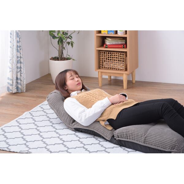 4WAYハイバックフロアチェア 幅47×奥行70×高さ18cm ダイニングチェア 回転チェア リクライニング スチール