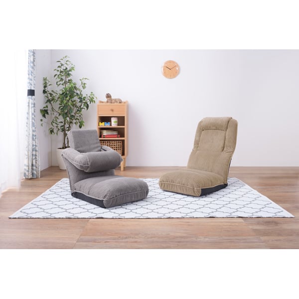 4WAYハイバックフロアチェア 幅47×奥行70×高さ18cm チェア ダイニングチェア 回転チェア