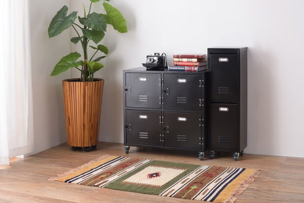 ラルド ダストボックス 幅28×奥行26.5×高さ95cm 日用品 ブラック グリーン 全2色
