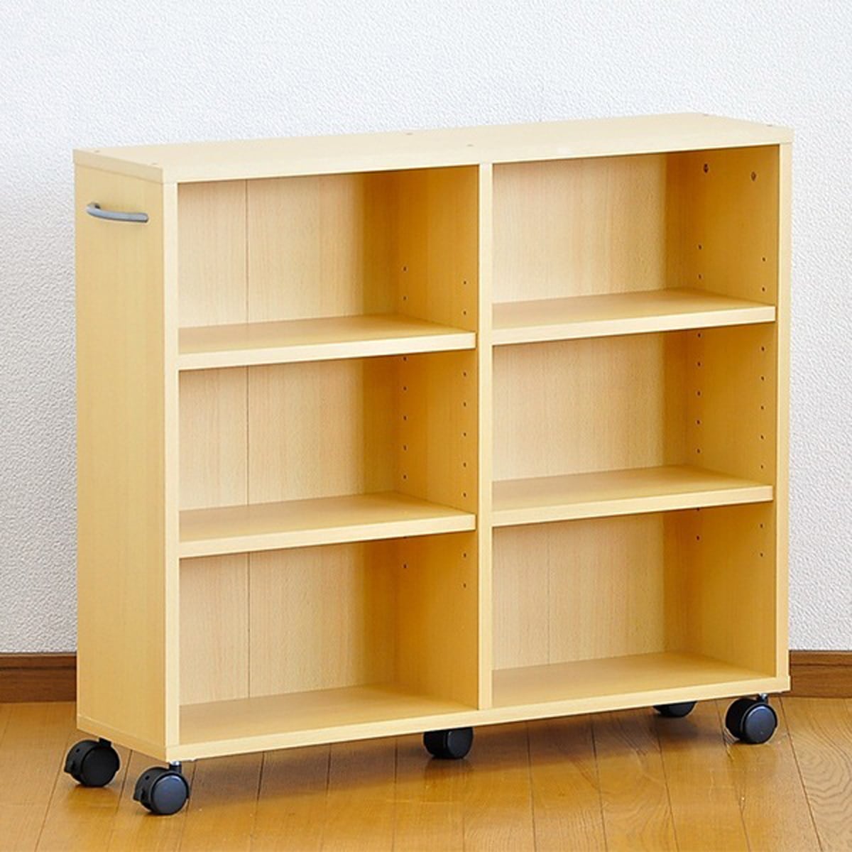 ラック 隙間収納家具 2個セット 収納 押入れ キャスター 隙間 本棚・書棚・シェルフ 本棚 全3色