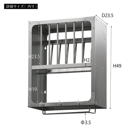 ストレージ キッチンラック 幅40×奥行26.5×高さ52.5cm リビング収納 ステンレスラック シルバー