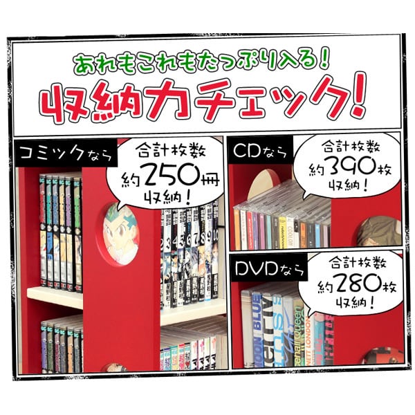 回転式の本棚!回転コミックラック(7段タイプ) (本棚 回転 コミック) 回転式本棚 子供部屋 7段
