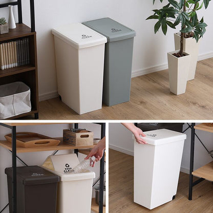 スライドオープンタイプ ゴミ箱30L